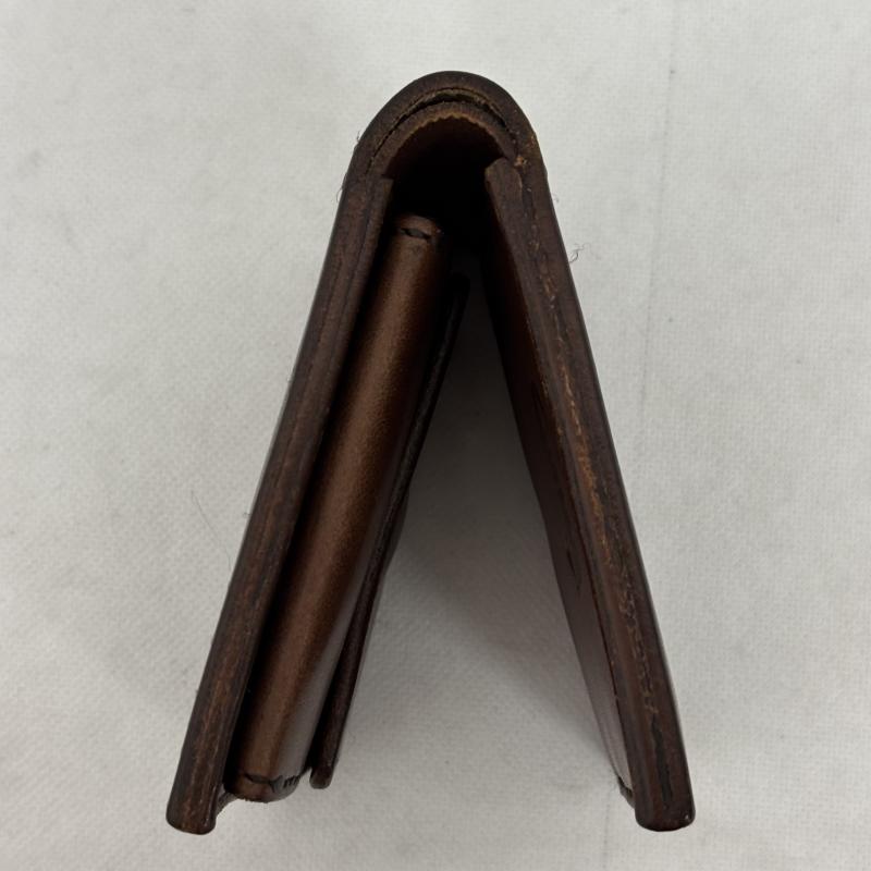 レザー レザー 財布 二つ折り JAINDIANA LEATHER WORKS ジャインディアナ 革財布 サドルレザー ハーフウォレット YH-12 - 茶 / ブラウン / brown メンズ USED 古着 中古 50161898