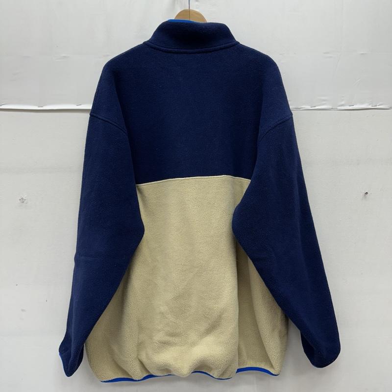 パタゴニア patagonia ジャケット、上着 ジャンパー、ブルゾン シンチラ ハーフ スナップ フリース プルオーバー 25450 FA14 XL 紺 / ネイビー / navy X アイボリー / アイボリー / メンズ USED 古着 中古 50161916