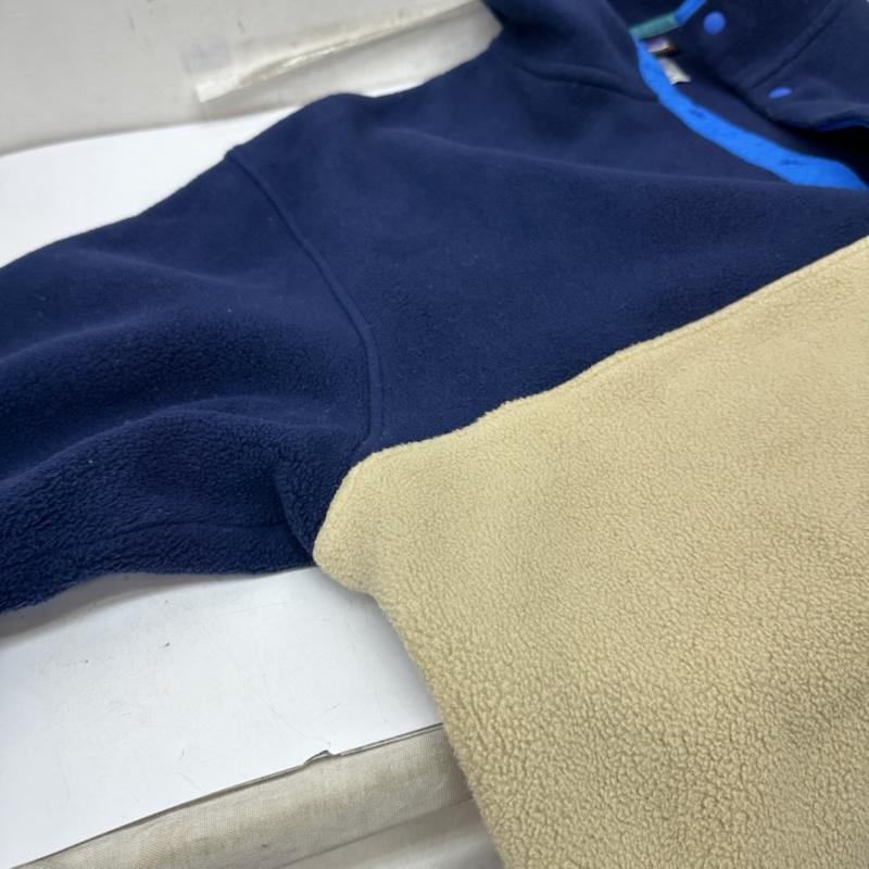 パタゴニア patagonia ジャケット、上着 ジャンパー、ブルゾン シンチラ ハーフ スナップ フリース プルオーバー 25450 FA14 XL 紺 / ネイビー / navy X アイボリー / アイボリー / メンズ USED 古着 中古 50161916
