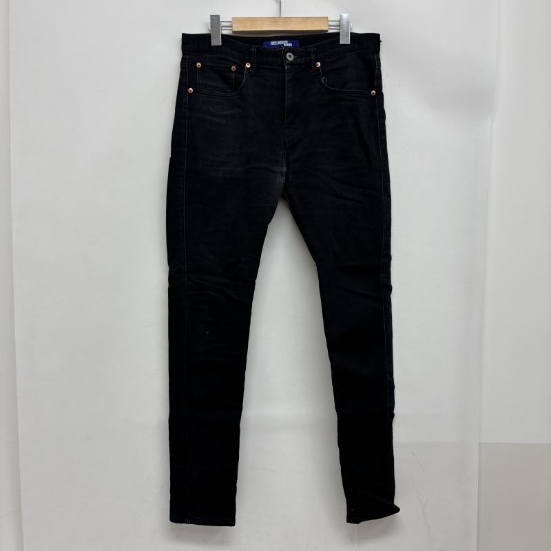ジュンヤワタナベマン JUNYA WATANABE MAN パンツ デニム、ジーンズ パッチワーク デニム 綿エステルデニム 切替 ウール チェック S 黒 / ブラック / black X 青 / ブルー / blue メンズ USED 古着 中古 50161917