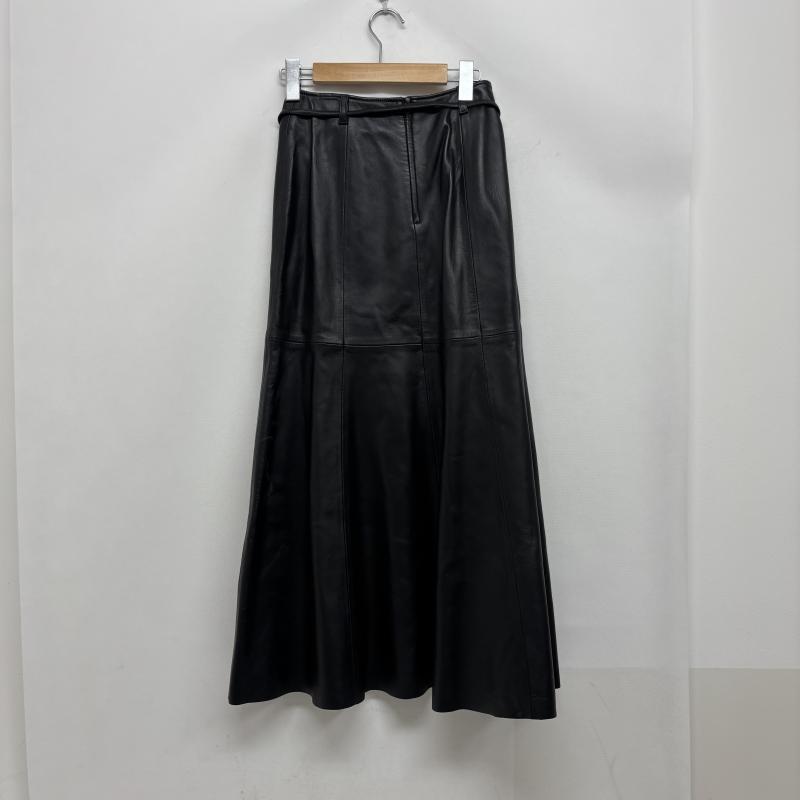 レザー レザー スカート ロングスカート OTTO レザー スカート 羊革 ラムレザー 083758 7 黒 / ブラック / black レディース USED 古着 中古 50161920