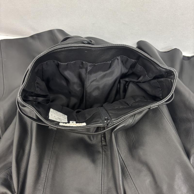 レザー レザー スカート ロングスカート OTTO レザー スカート 羊革 ラムレザー 083758 7 黒 / ブラック / black レディース USED 古着 中古 50161920