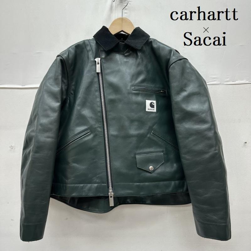 サカイ Sacai ジャケット、上着 レザージャケット 25AW Carhartt WIP Leather Jacket レザー ジャケット 25-08082 2 緑 / グリーン / green メンズ USED 古着 中古 50161924