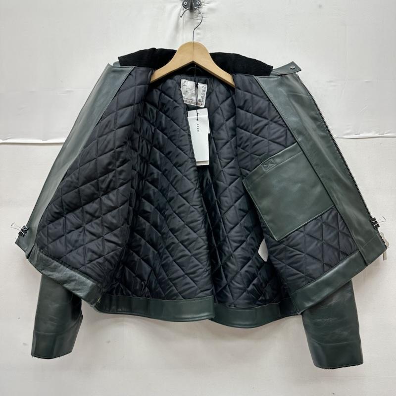 サカイ Sacai ジャケット、上着 レザージャケット 25AW Carhartt WIP Leather Jacket レザー ジャケット 25-08082 2 緑 / グリーン / green メンズ USED 古着 中古 50161924