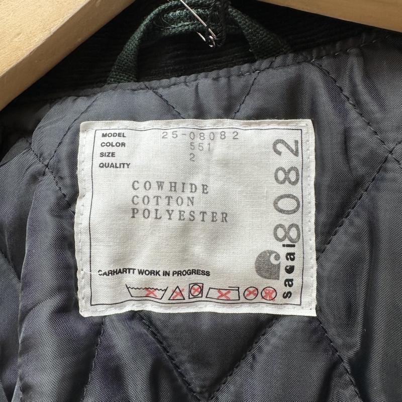 サカイ Sacai ジャケット、上着 レザージャケット 25AW Carhartt WIP Leather Jacket レザー ジャケット 25-08082 2 緑 / グリーン / green メンズ USED 古着 中古 50161924