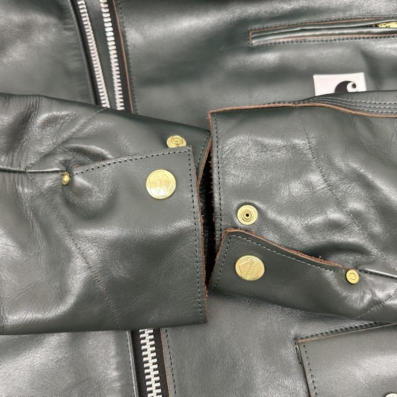 サカイ Sacai ジャケット、上着 レザージャケット 25AW Carhartt WIP Leather Jacket レザー ジャケット 25-08082 2 緑 / グリーン / green メンズ USED 古着 中古 50161924