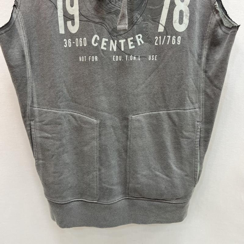ディーゼル DIESEL パーカー 半袖 00s カットオフ ノースリーブ パーカー y2k XL 灰 / グレー / gray メンズ USED 古着 中古 50161927