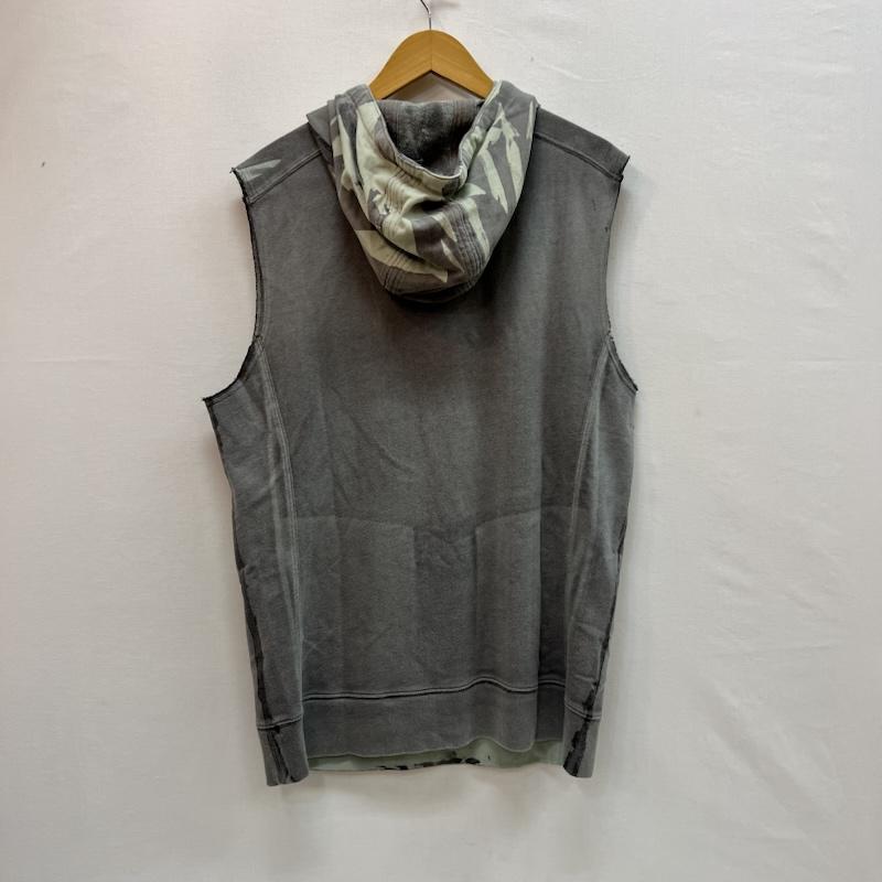 ディーゼル DIESEL パーカー 半袖 00s カットオフ ノースリーブ パーカー y2k XL 灰 / グレー / gray メンズ USED 古着 中古 50161927