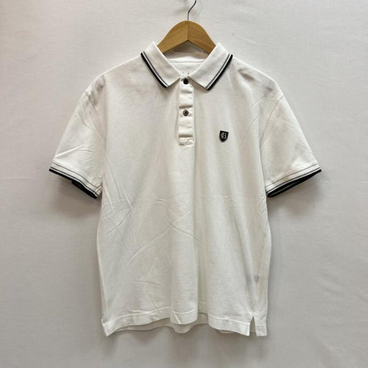 ブラックレーベル・クレストブリッジ BLACK LABEL CRESTBRIDGE ポロシャツ 半袖 ワンポイントロゴ 鹿の子 ポロシャツ 3 白 / ホワイト / white メンズ USED 古着 中古 50161928