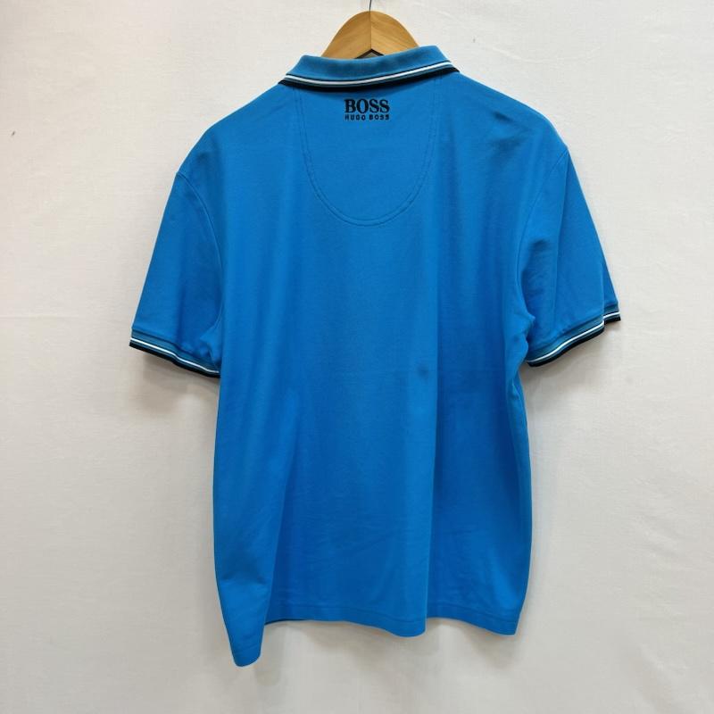 ヒューゴボス HUGO BOSS ポロシャツ 半袖 ワンポイントロゴ 鹿の子 ポロシャツ M 水色 / ライトブルー / メンズ USED 古着 中古 50161929