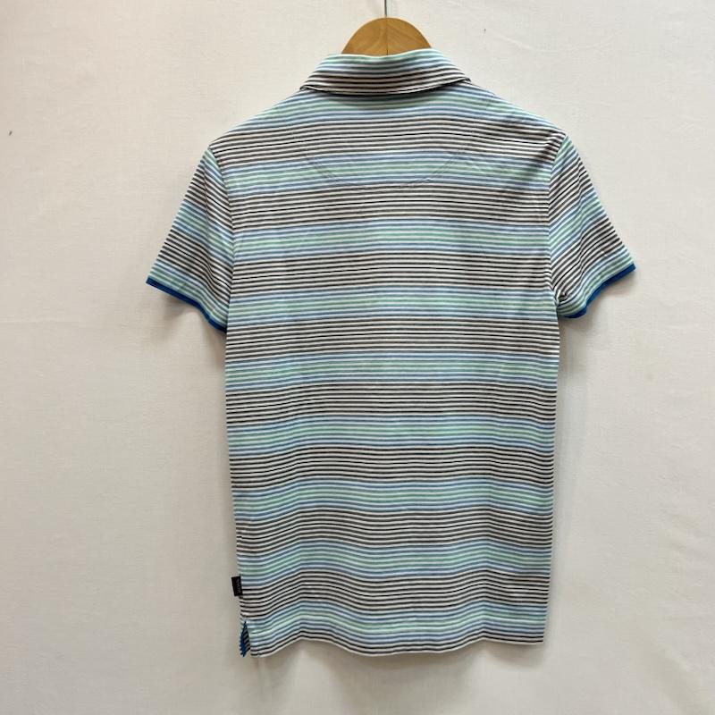 ヒューゴボス HUGO BOSS ポロシャツ 半袖 マルチボーダー ポロシャツ S マルチカラー / マルチカラー / multicolor X 青 / ブルー / blue メンズ USED 古着 中古 50161930