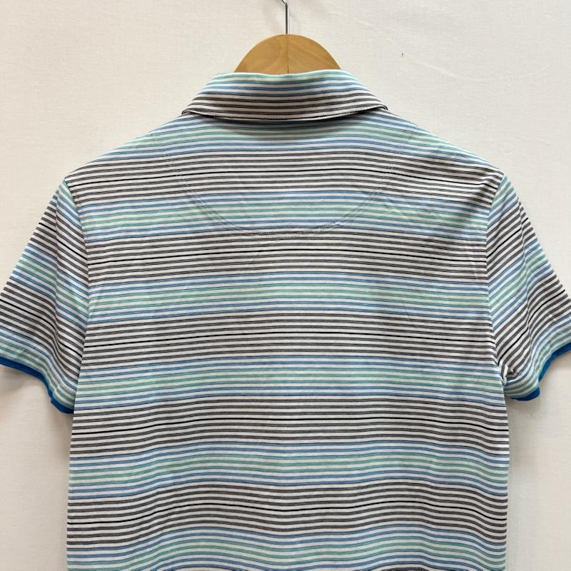 ヒューゴボス HUGO BOSS ポロシャツ 半袖 マルチボーダー ポロシャツ S マルチカラー / マルチカラー / multicolor X 青 / ブルー / blue メンズ USED 古着 中古 50161930