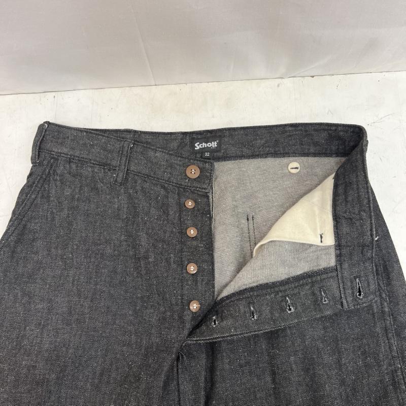 ショット schott パンツ デニム、ジーンズ ジャパンネップ ブラックデニム フィールドパンツ 782-4111007 32インチ 黒 / ブラック / black メンズ USED 古着 中古 50161937