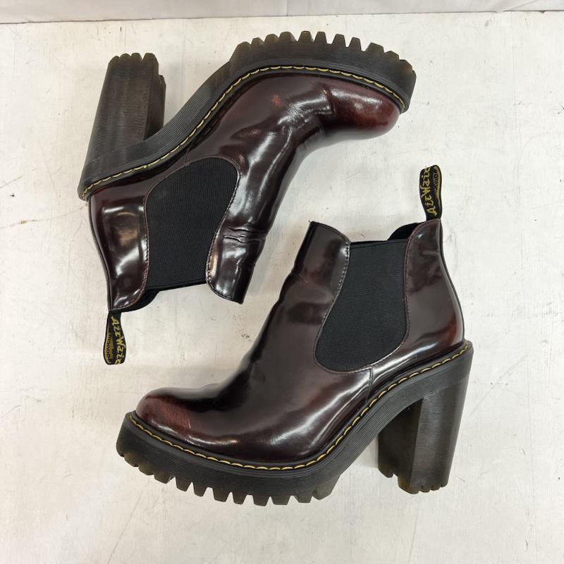 ドクターマーチン Dr.Martens ブーツ ショートブーツ HURSTON サイドゴア ヒールブーツ UK：5 えんじ / ワインレッド / dark red レディース USED 古着 中古 50161941