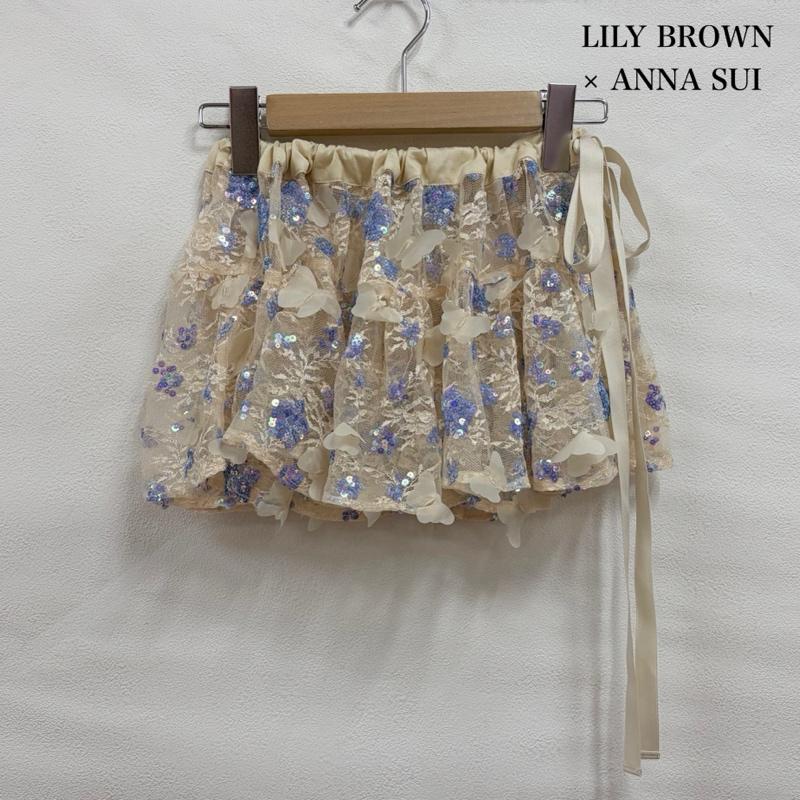 リリー ブラウン Lily Brown ベルト・バックル ベルト ANNASUI アナスイ コラボ バタフライ モチーフ レース ラップ ベルト WEB限定カラー 花柄 レイヤード FREE レディース USED 古着 中古 50161947