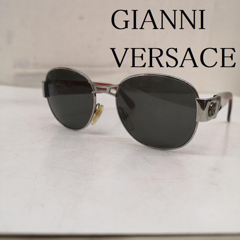 ジャンニヴェルサーチ GIANNI VERSACE めがね・サングラス サングラス 1996年製 ヴィンテージ メデューサ メタル サングラス MOD S47 COL76M - 茶 / ブラウン / brown X 銀 / シルバー / silver color メンズ USED 古着 中古 50161952