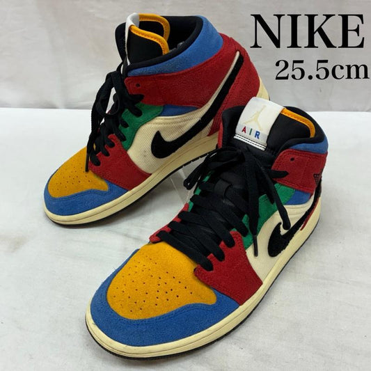 ナイキ NIKE スニーカー スニーカー Blue The Great ブルー・ザ・グレート Air Jordan 1 Mid エアジョーダン スニーカー CU2805-100 25.5cm メンズ USED 古着 中古 50161968