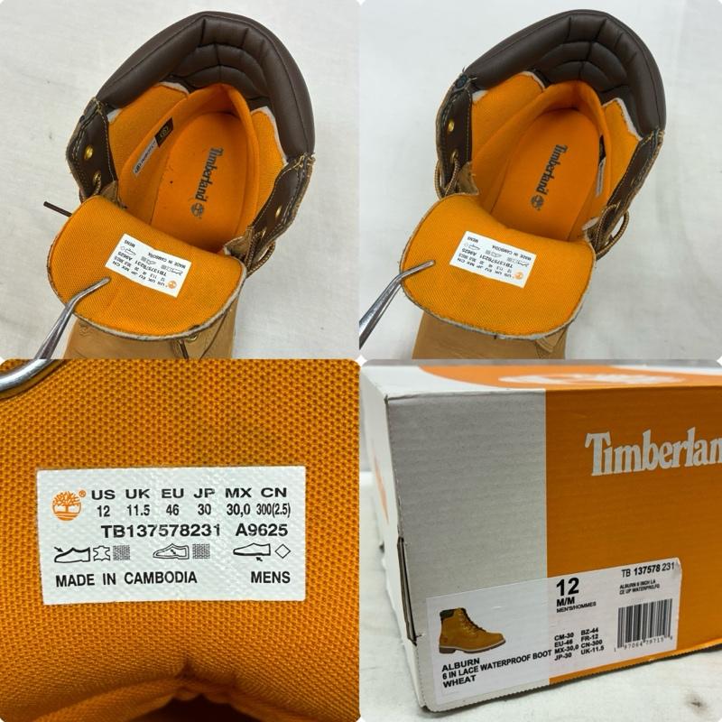 ティンバーランド Timberland ブーツ ショートブーツ Alburn 6 Inch Lace Up Waterproof Boots アルバーン 6インチ レースアップ ウォータープルーフ ブーツ TB137578231 30.0cm メンズ USED 古着 中古 50161972