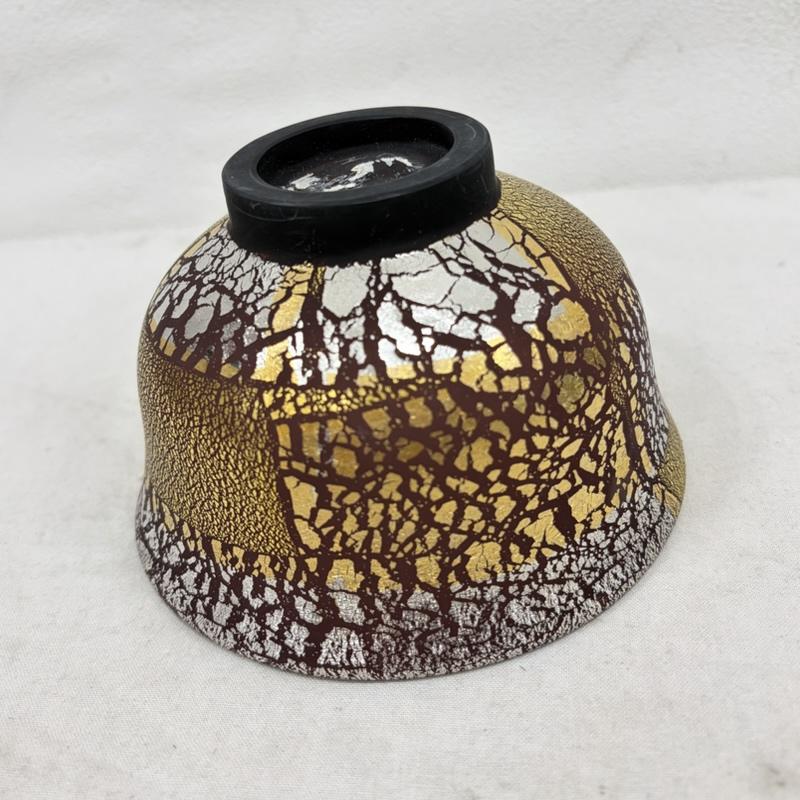 ヴィンテージ VINTAGE ファッション小物 ファッション小物 楽茶碗 桂窯作 食器 伝統工芸 茶道具 - 金 / ゴールド / gold color X 銀 / シルバー / silver color X 黒 / ブラック / black メンズ USED 古着 中古 50161984