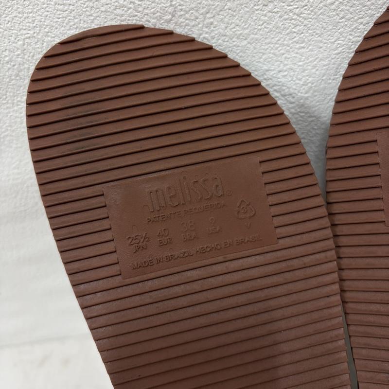 ヴィヴィアンウエストウッド Vivienne Westwood サンダル サンダル Melissa メリッサ ANGLOMANIA ストラップ ラバーサンダル オーブ ORB スタッズ USA9 25.5cm ワンポイント X ロゴ、文字 黒 / ブラック / black X 茶 / ブラウン / brown メンズ USED 古着 中古 50161986