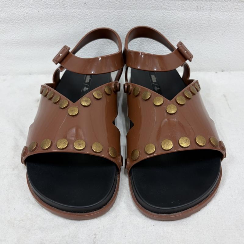 ヴィヴィアンウエストウッド Vivienne Westwood サンダル サンダル Melissa メリッサ ANGLOMANIA ストラップ ラバーサンダル オーブ ORB スタッズ USA9 25.5cm ワンポイント X ロゴ、文字 黒 / ブラック / black X 茶 / ブラウン / brown メンズ USED 古着 中古 50161986