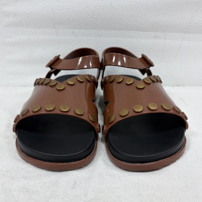 ヴィヴィアンウエストウッド Vivienne Westwood サンダル サンダル Melissa メリッサ ANGLOMANIA ストラップ ラバーサンダル オーブ ORB スタッズ USA9 25.5cm ワンポイント X ロゴ、文字 黒 / ブラック / black X 茶 / ブラウン / brown メンズ USED 古着 中古 50161986