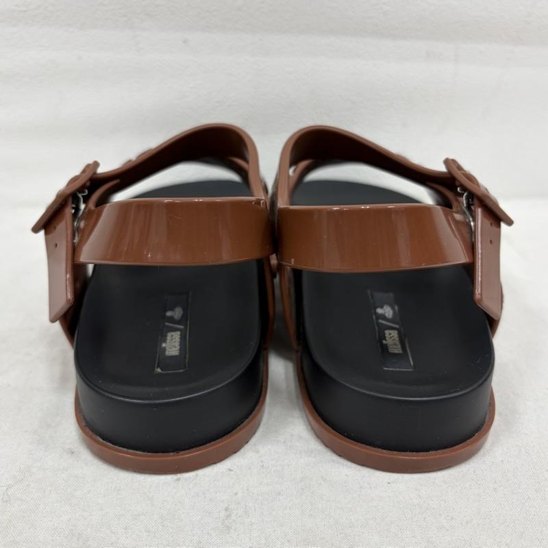ヴィヴィアンウエストウッド Vivienne Westwood サンダル サンダル Melissa メリッサ ANGLOMANIA ストラップ ラバーサンダル オーブ ORB スタッズ USA9 25.5cm ワンポイント X ロゴ、文字 黒 / ブラック / black X 茶 / ブラウン / brown メンズ USED 古着 中古 50161986