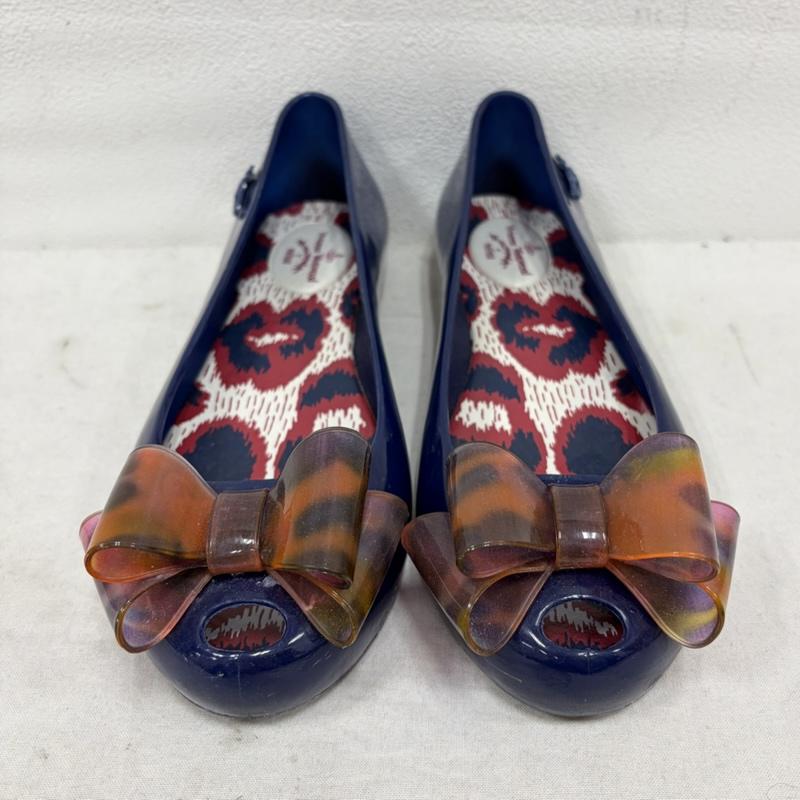 ヴィヴィアンウエストウッド Vivienne Westwood パンプス パンプス Melissa メリッサ ANGLOMANIA リボン ラバー フラット パンプス レインシューズ オーブ ORB 39 - 青 / ブルー / blue X 茶 / ブラウン / brown レディース USED 古着 中古 50161988