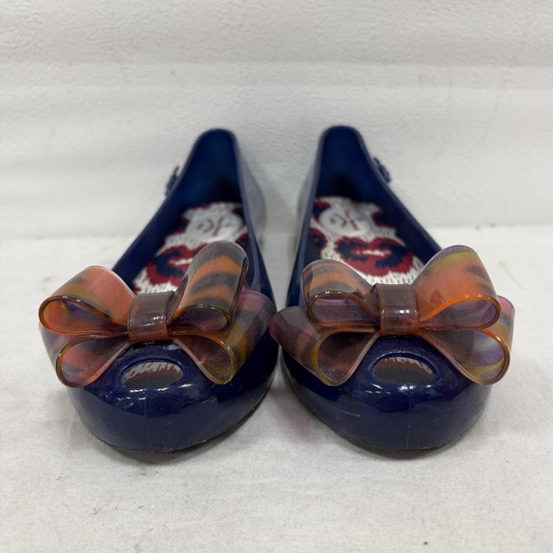 ヴィヴィアンウエストウッド Vivienne Westwood パンプス パンプス Melissa メリッサ ANGLOMANIA リボン ラバー フラット パンプス レインシューズ オーブ ORB 39 - 青 / ブルー / blue X 茶 / ブラウン / brown レディース USED 古着 中古 50161988
