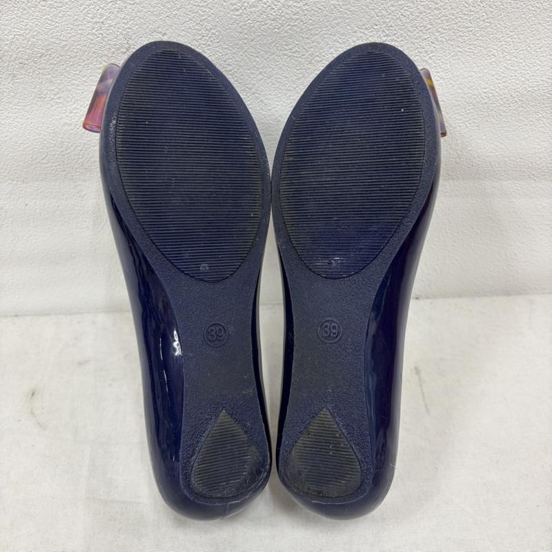 ヴィヴィアンウエストウッド Vivienne Westwood パンプス パンプス Melissa メリッサ ANGLOMANIA リボン ラバー フラット パンプス レインシューズ オーブ ORB 39 - 青 / ブルー / blue X 茶 / ブラウン / brown レディース USED 古着 中古 50161988