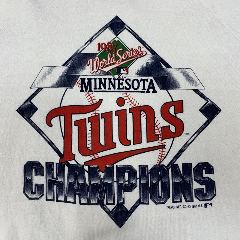 フルーツオブザルーム FRUIT OF THE LOOM トレーナー 長袖 80年代 ビンテージ USA製 MLB TWINS ミネソタツインズ スウェット トレーナー 80s VINTAGE XL 白 / ホワイト / white メンズ USED 古着 中古 50161994