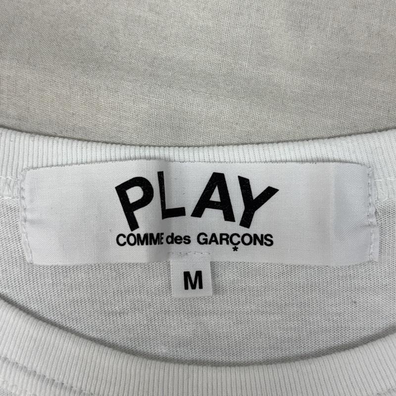 プレイコムデギャルソン PLAY COMME des GARCONS Tシャツ 長袖 ハートロゴ クルーネック 長袖 Tシャツ ロンT M 白 / ホワイト / white メンズ USED 古着 中古 50161995