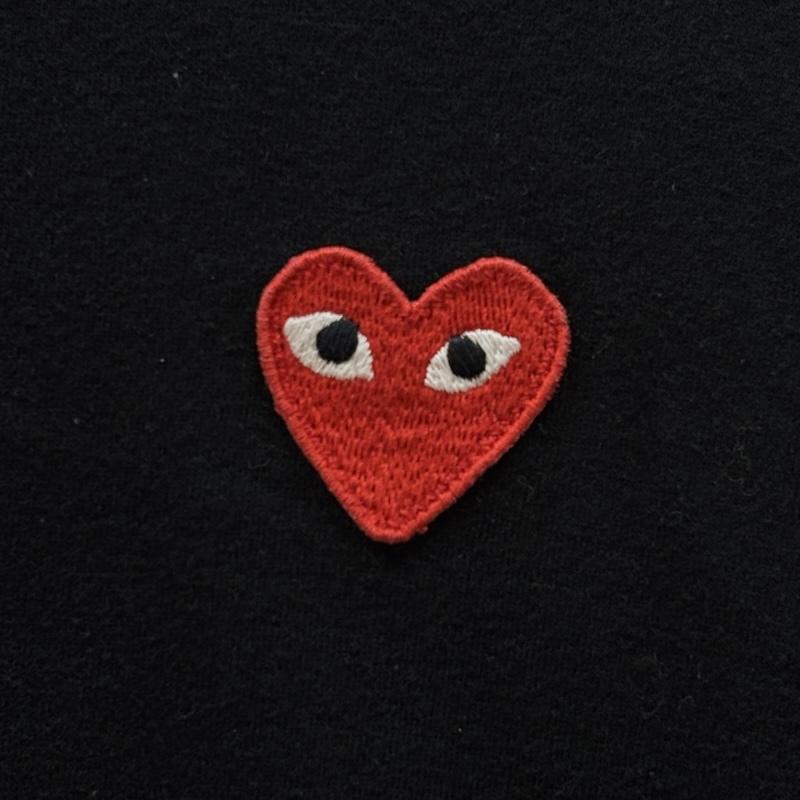 プレイコムデギャルソン PLAY COMME des GARCONS Tシャツ 長袖 ハートロゴ クルーネック 長袖 Tシャツ ロンT M 黒 / ブラック / black メンズ USED 古着 中古 50161996