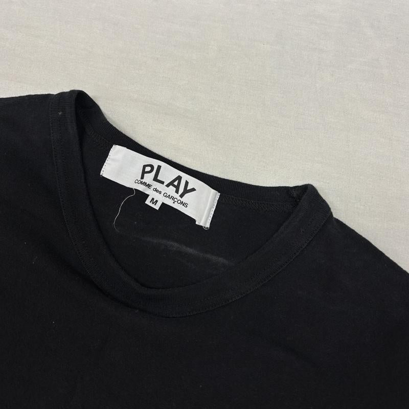 プレイコムデギャルソン PLAY COMME des GARCONS Tシャツ 長袖 ハートロゴ クルーネック 長袖 Tシャツ ロンT M 黒 / ブラック / black メンズ USED 古着 中古 50161996