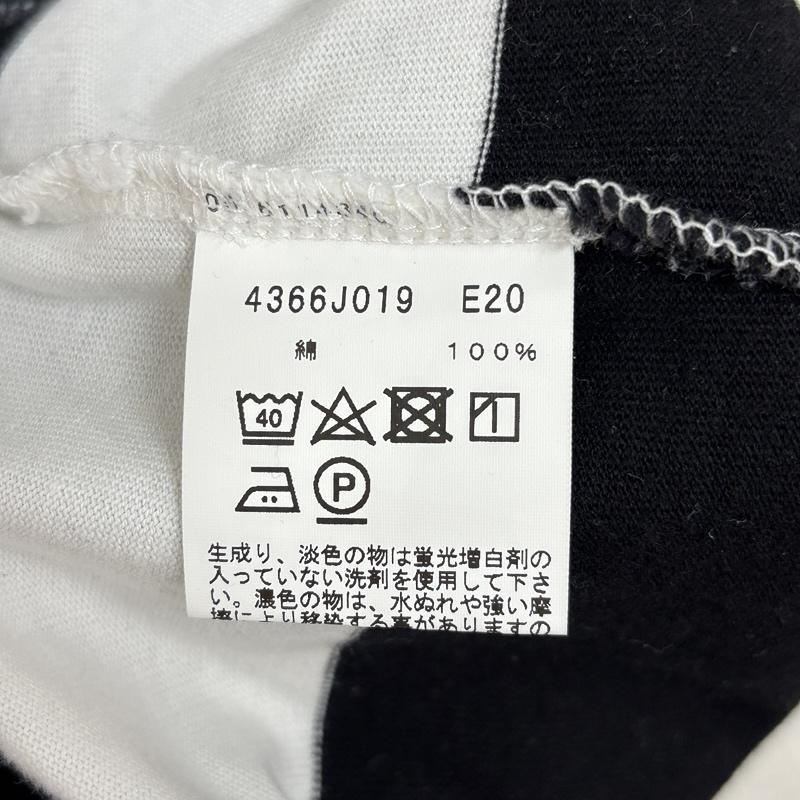 アニエス・ベー agnes b. Tシャツ 長袖 プリズナーボーダー クルーネック 長袖 Tシャツ ロンT 2 ボーダー柄 白 / ホワイト / white X 黒 / ブラック / black メンズ USED 古着 中古 50162002