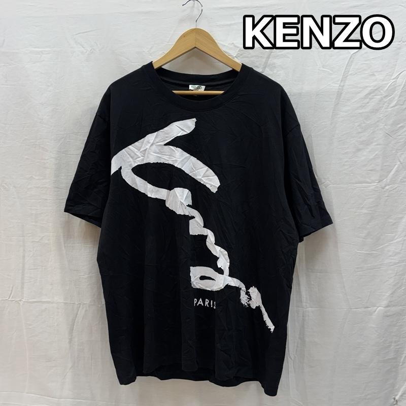 ケンゾー KENZO Tシャツ 半袖 ロゴ プリント クルーネック 半袖 Tシャツ F755TS0914SG XXL 黒 / ブラック / black メンズ USED 古着 中古 50162004