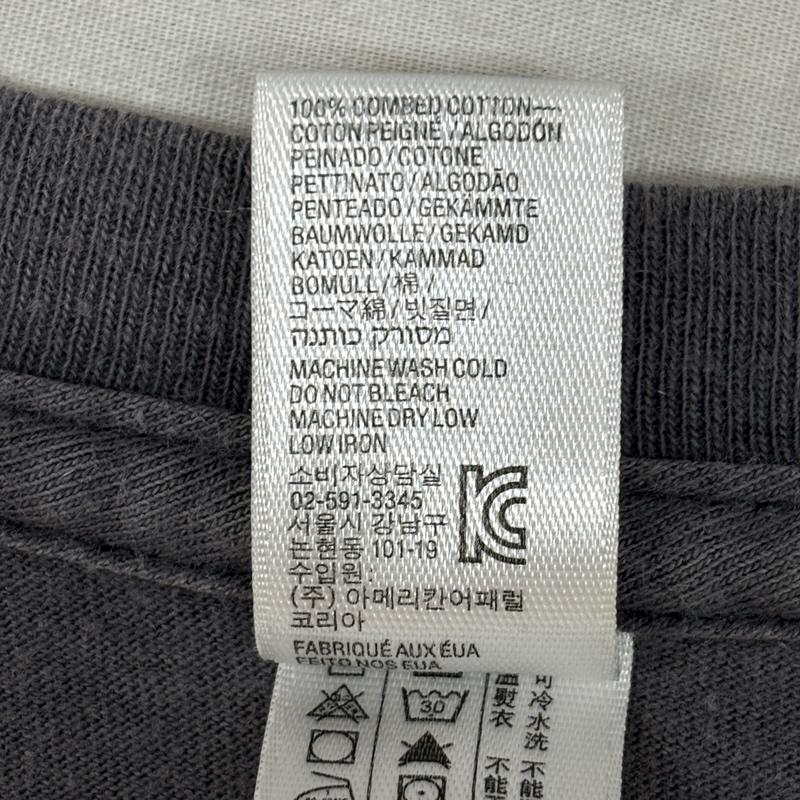 アメリカンアパレル American Apparel Tシャツ 半袖 Apple アップル ロゴ クルーネック 半袖 Tシャツ USA製 XL 灰 / グレー / gray メンズ USED 古着 中古 50162005