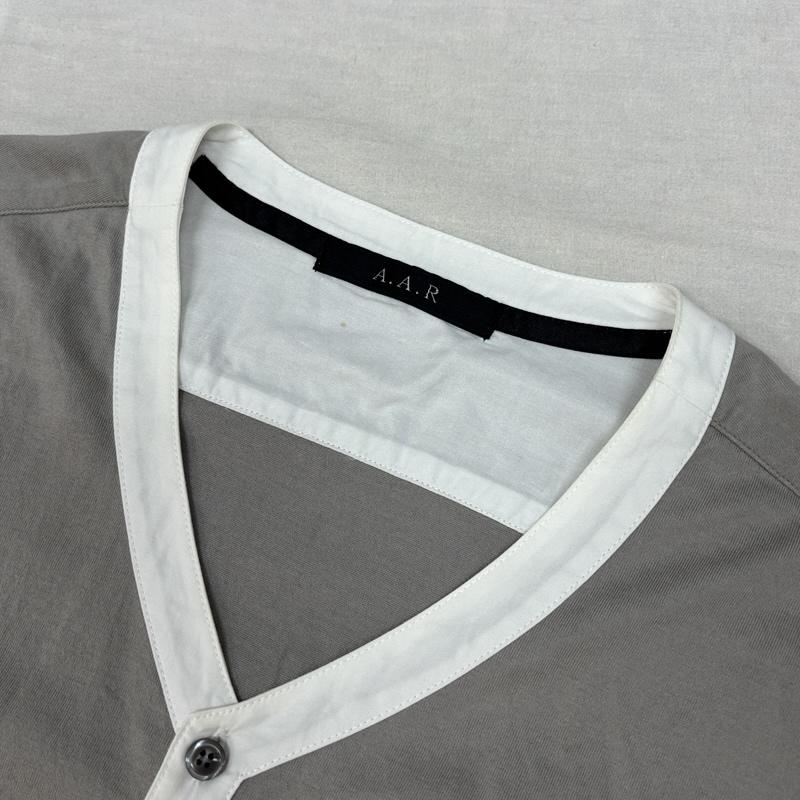 ヨウジヤマモト Yohji Yamamoto Tシャツ 半袖 AAR ヘンリー Vネック スリーブライン Tシャツ 半袖 X164112-92 3 メンズ USED 古着 中古 50162007