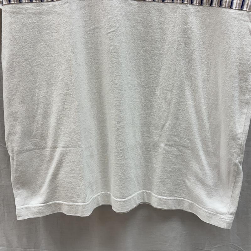 ヨウジヤマモト Yohji Yamamoto Tシャツ 半袖 AAR フロントパネル切替し クルーネック 半袖 Tシャツ L 白 / ホワイト / white メンズ USED 古着 中古 50162009