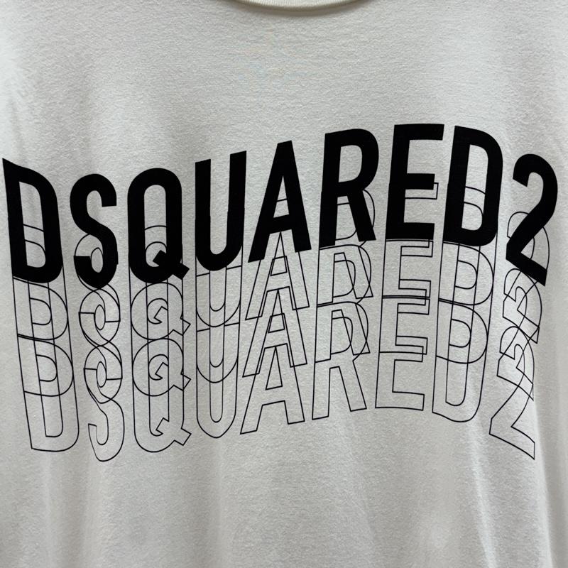 ディースクエアード DSQUARED2 Tシャツ 半袖 S74GD829 S22427 ロゴ プリント クルーネック 半袖 Tシャツ XS 白 / ホワイト / white メンズ USED 古着 中古 50162012