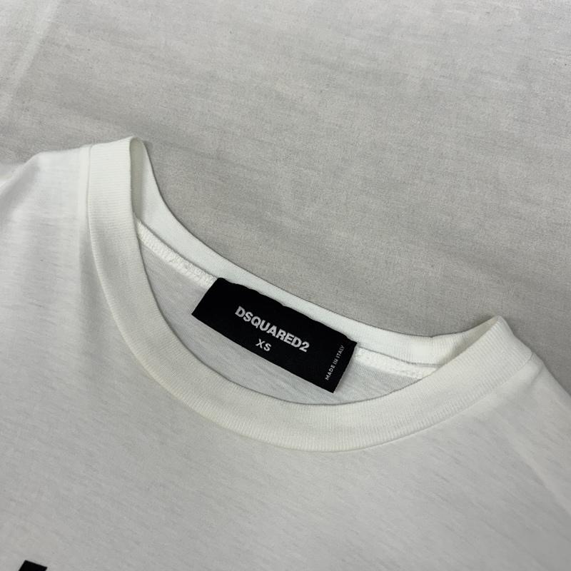 ディースクエアード DSQUARED2 Tシャツ 半袖 S74GD829 S22427 ロゴ プリント クルーネック 半袖 Tシャツ XS 白 / ホワイト / white メンズ USED 古着 中古 50162012
