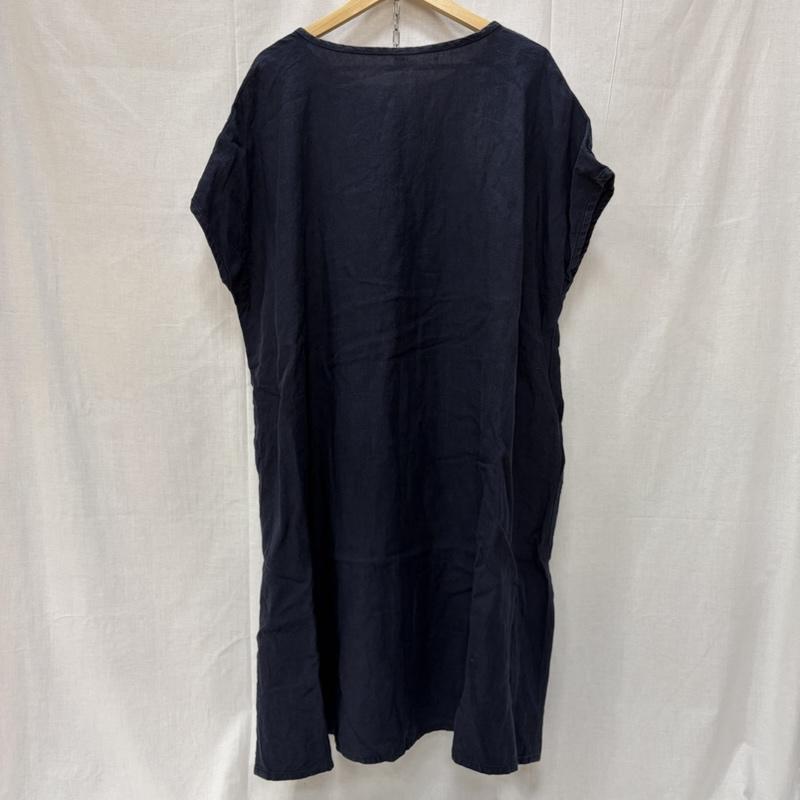 古着 USED ワンピース ロングスカート 工房蟻 蟻工房 リネン フレンチスリーブワンピース navy - 無地 紺 / ネイビー / navy レディース USED 古着 中古 50162013