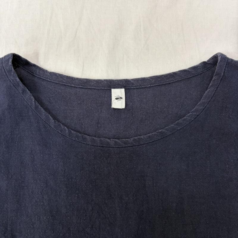 古着 USED ワンピース ロングスカート 工房蟻 蟻工房 リネン フレンチスリーブワンピース navy - 無地 紺 / ネイビー / navy レディース USED 古着 中古 50162013