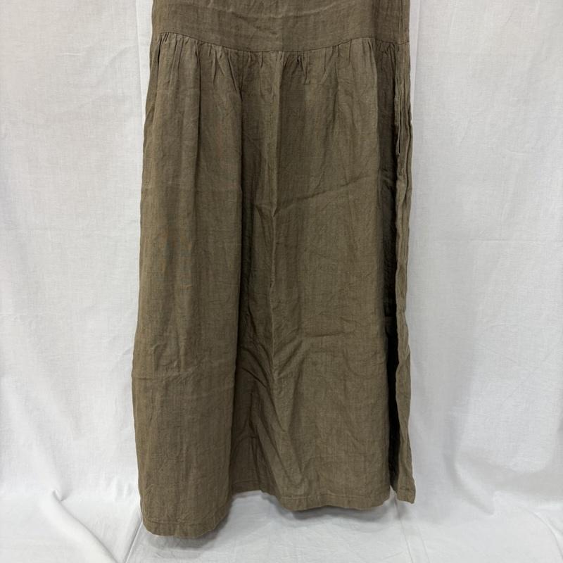 古着 USED ワンピース ロングスカート 工房蟻 蟻工房 リネンギャザーワンピース ノースリーブ beige - 無地 ベージュ / ベージュ / beige レディース USED 古着 中古 50162014