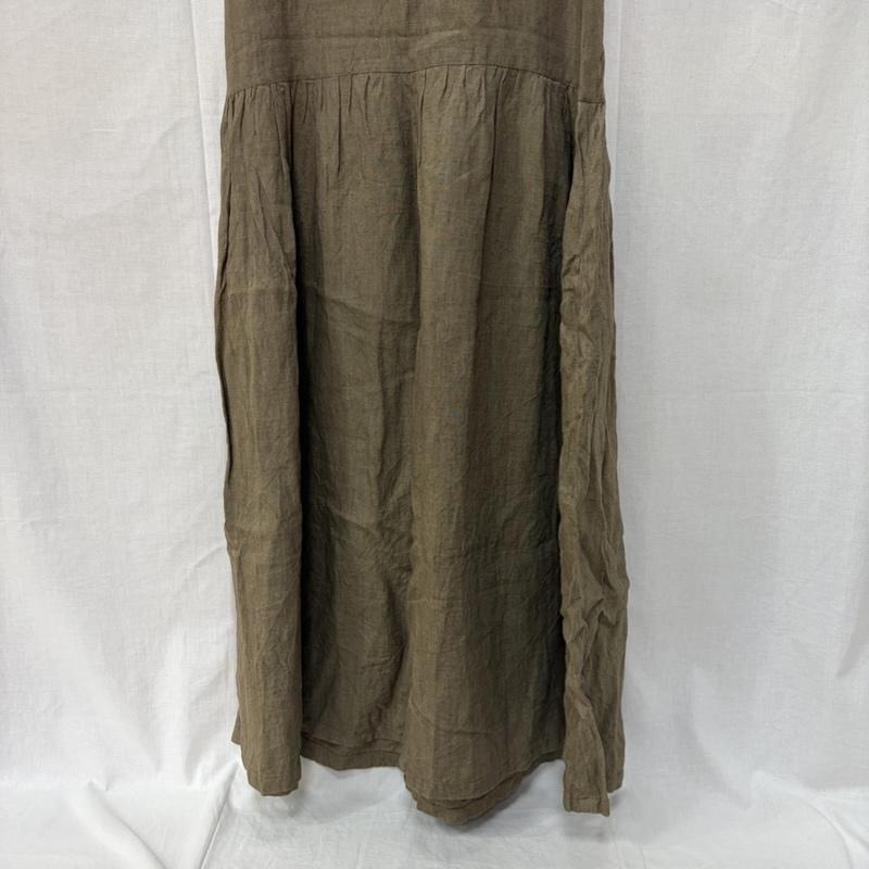 古着 USED ワンピース ロングスカート 工房蟻 蟻工房 リネンギャザーワンピース ノースリーブ beige - 無地 ベージュ / ベージュ / beige レディース USED 古着 中古 50162014