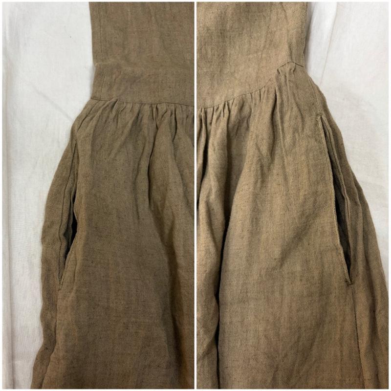 古着 USED ワンピース ロングスカート 工房蟻 蟻工房 リネンギャザーワンピース ノースリーブ beige - 無地 ベージュ / ベージュ / beige レディース USED 古着 中古 50162014