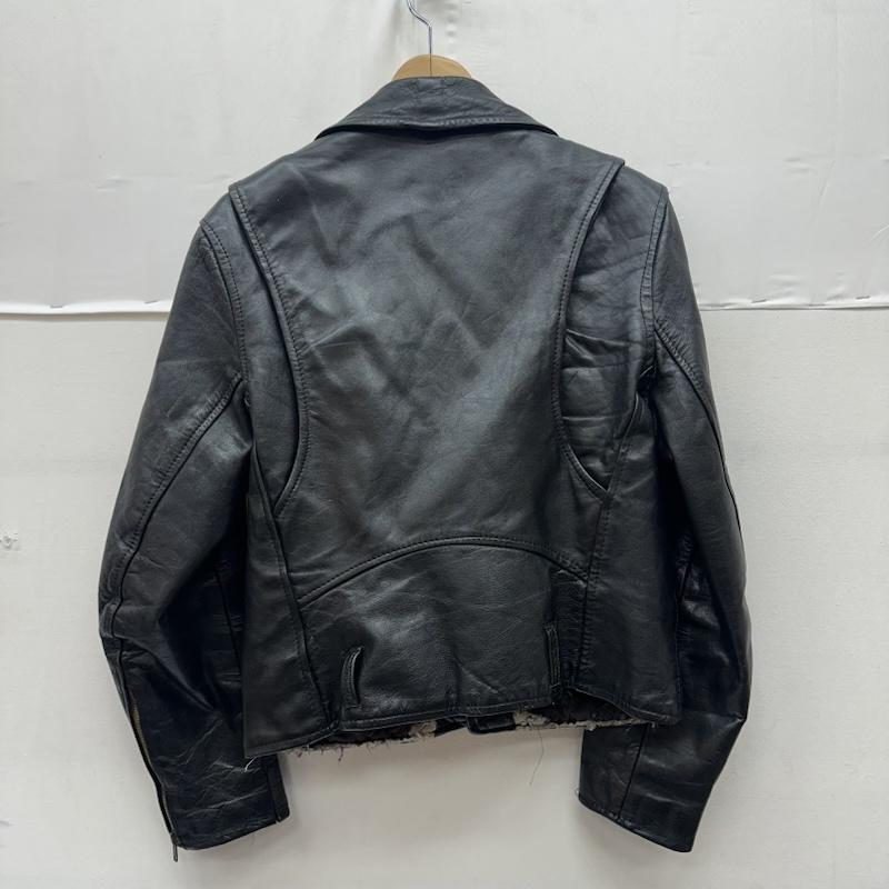 ショット schott ジャケット、上着 ライダース 70s 80s ワンスター ダブル ライダース レザー ジャケット - 黒 / ブラック / black メンズ USED 古着 中古 50162015