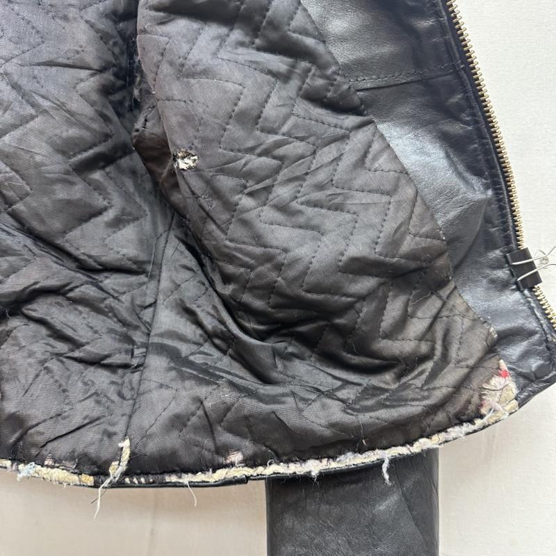 ショット schott ジャケット、上着 ライダース 70s 80s ワンスター ダブル ライダース レザー ジャケット - 黒 / ブラック / black メンズ USED 古着 中古 50162015