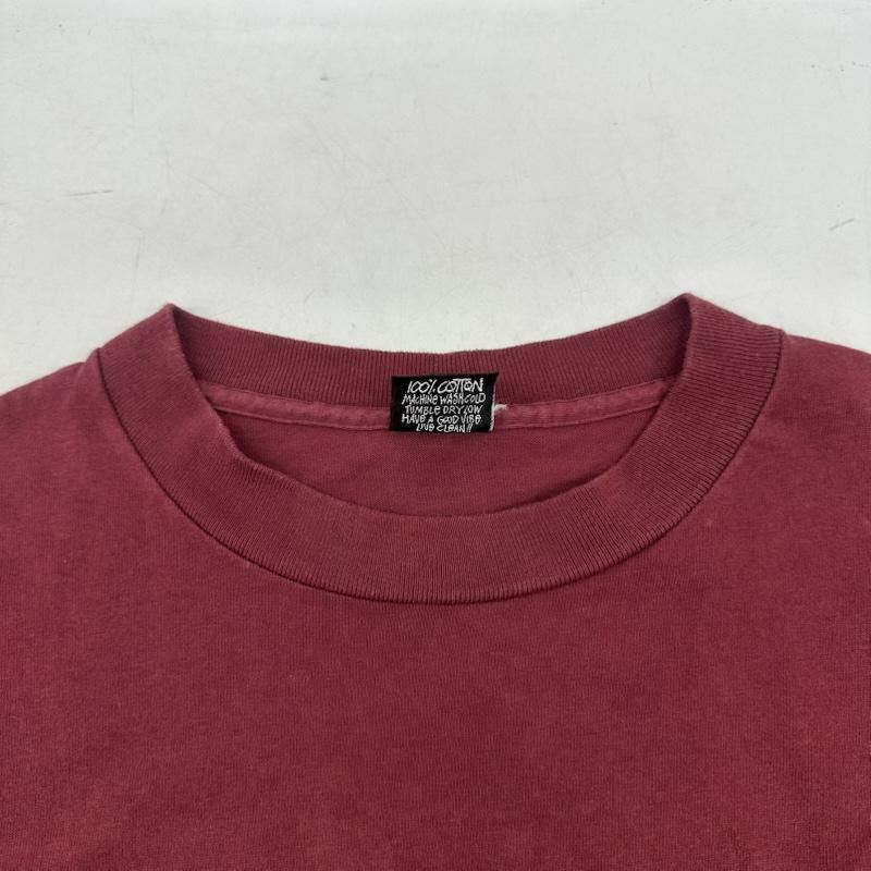 ステューシー STUSSY Tシャツ 半袖 80s 黒タグ 両面 プリント Tシャツ シングルステッチ XL 赤 / レッド / red X えんじ / ワインレッド / dark red メンズ USED 古着 中古 50162020
