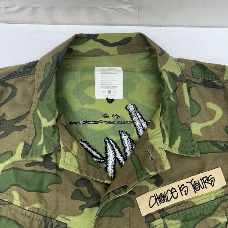 ステューシー STUSSY ジャケット、上着 ジャンパー、ブルゾン MAGIC STICK 14SS BDU JACKET ミリタリー ジャケット 迷彩 L カーキオリーブ / カーキオリーブ / メンズ USED 古着 中古 50162022